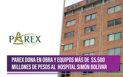 PAREX dona en obra y equipos más de $5.500 millones de pesos al hospital simón bolívar